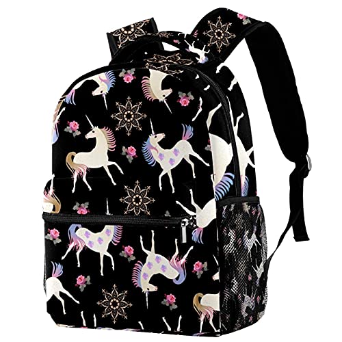 Sac à dos licorne arc-en-ciel pour l'école primaire et les sorties du weekend