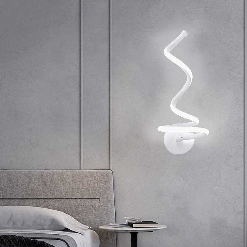 Lampa ścienna LED, spiralna, nowoczesna, kolorowa lampa ścienna z możliwością przyciemniania, 25 W, lampka nocna, oświetlenie wewnętrzne, do salonu, sypialni, korytarza,