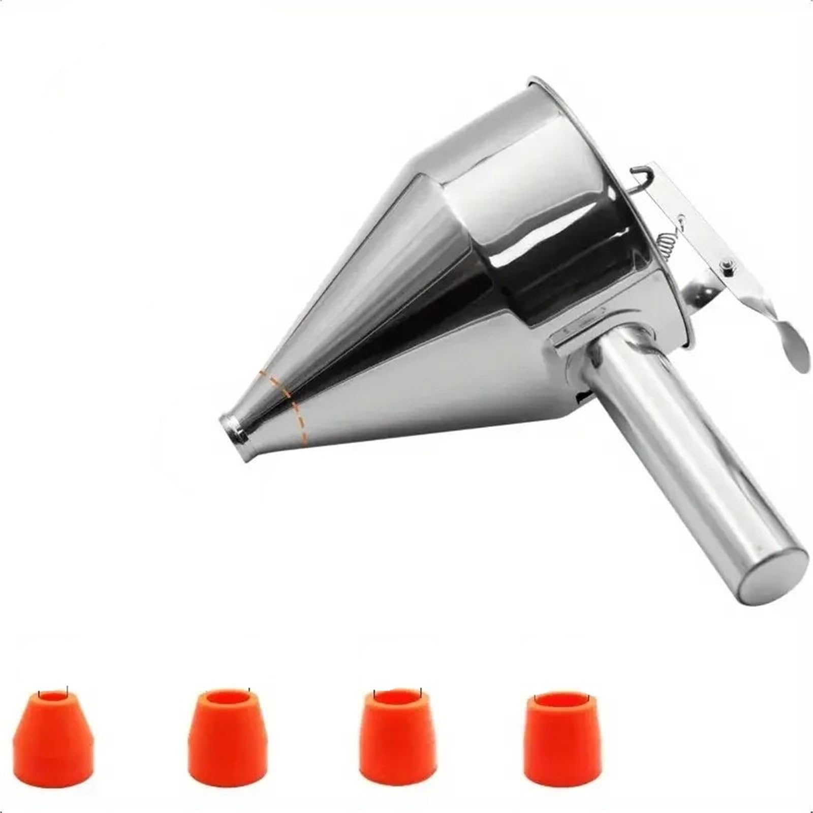 Dosatore Per Pastella 600/1200ML Secchio di Olio con Supporto Imbuto In Acciaio Inox Dispenser Cupcake Pancake Pastella Polpo Palla Strumento Cottura Della Cucina(600ML)