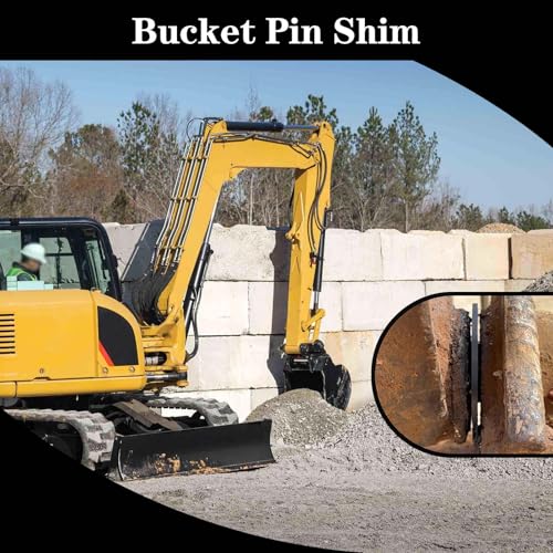 Image of 8 Pack 70MM Excavator Bucket Pin Shim Kit Detachable for Excavator and Skid Steer Fit for Cat Volvo New Holland Komatsu, 5mm Thickness