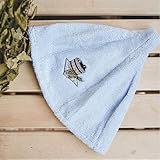 Ger3as 7 Farben Saunahut Damen und Herren 100% Baumwolle mit Stickerei, Wellness Mütze Premium Qualität