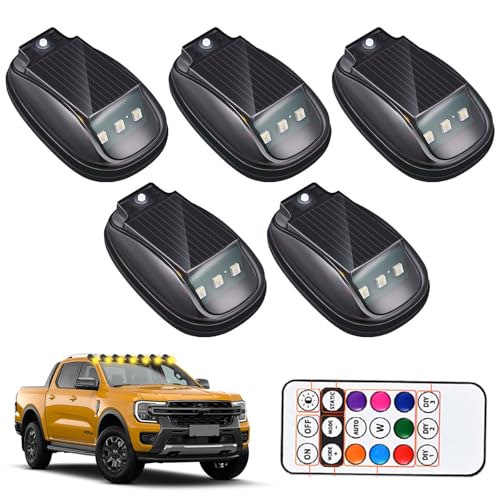 Luz estroboscópica LED RGB solar para techo de auto miniatura 1
