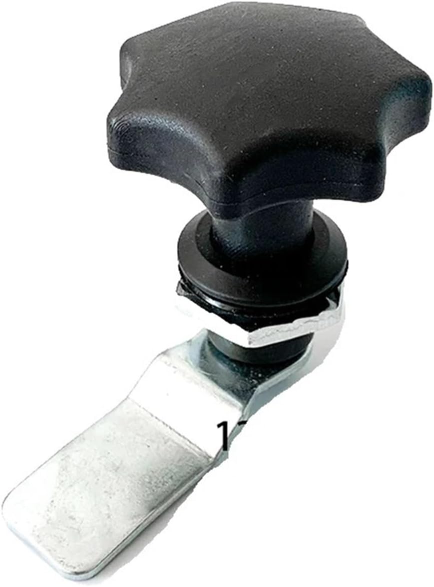 MS714-3 Black Handle Cabinet Cam Lock Zinc Alloy T Shape Rotary Unlock 1Pcs(MS714 3)