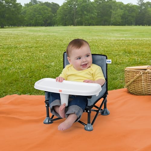 Image of Bright Starts Ford Bronco Pop 'N Sit Portable Booster Chair, Floor Seat, Indoor /Outdoor Use, Compact Fold, Area 51 Color, 6 Mos - 3 Yrs (Pack of 2)