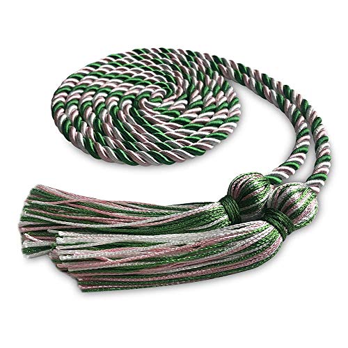 Image of Endea Graduation Single Honor Cord Three-Color (Kelly Green /Pink /White)
