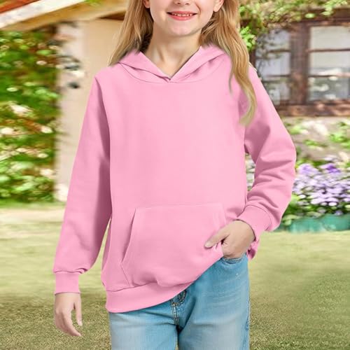 Hoodies For Teen Girls Long Sleeve Oversized Tops Fall/Winter Pullover Sweatshirt Kids Casual Solid Color Clothes2