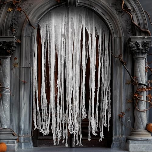 Purple Star Lot de 3 rideaux de porte d'Halloween - 1 x 1,65 m - Tissu effrayant - Rideau décoratif - Tissu d'Halloween - Décoration de fête - Rideaux...