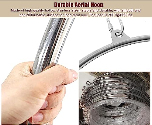Anilla aérea lyra diámetro 85 cm acero inoxidable plateado miniatura 3