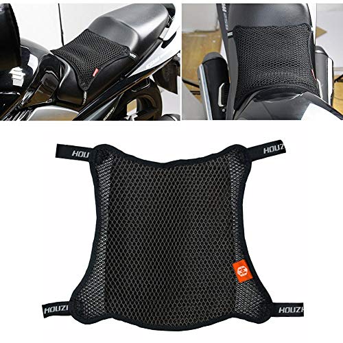 Wood.L Madera.L Cubierta De Asiento Fresco De La Motocicleta Protector Universal Cojín Protector Solar Estera De Malla Asiento Almohadilla...