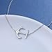 DAOCHONG S925 Sterling Silver Jewelry Sideways Anchor Choker Necklace for Women Gifts, 15 inch to 18 inch