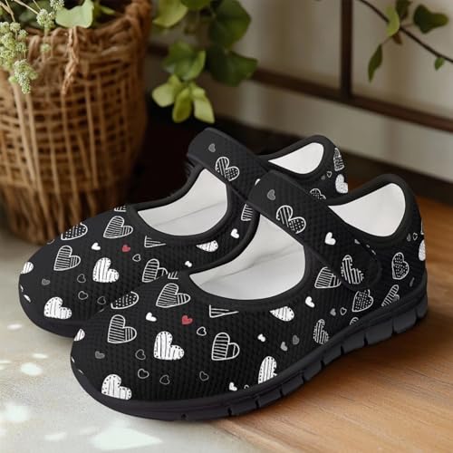 Binienty Womens Girls Mary Jane Shoes Y2k Dressy Shoe Round Toe Mesh Ballet Flats Non Slip4