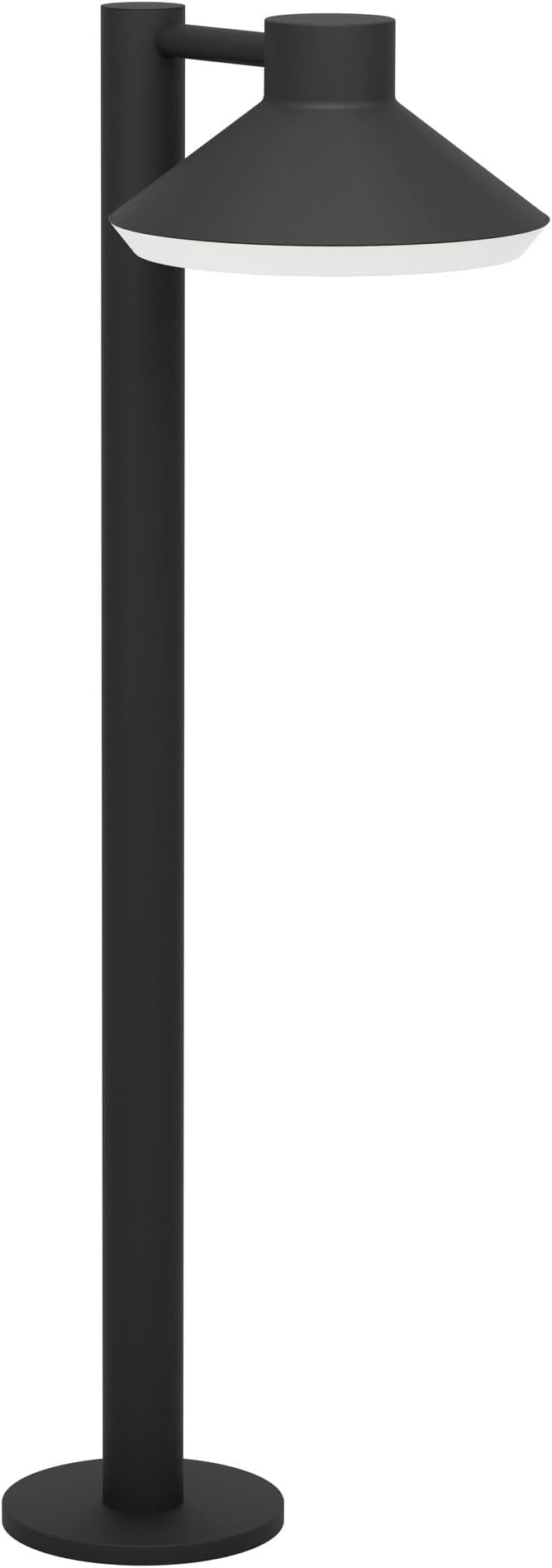 Eglo EGLO LED buitenlamp Ninnarella, buiten vloerlamp voor tuin en terras, padverlichting van zwart metaal en wit kunststof, staande tuinlamp mit GU10 lichtbron, warmwit, IP44