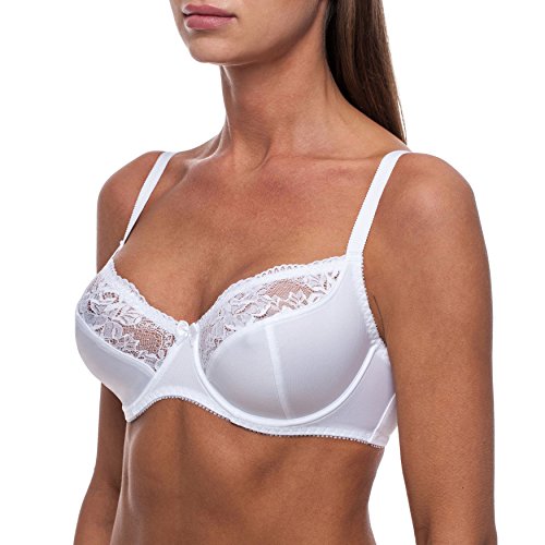 Image of Minimizer Bra with Underwire, Unlined Lace, Full Coverage