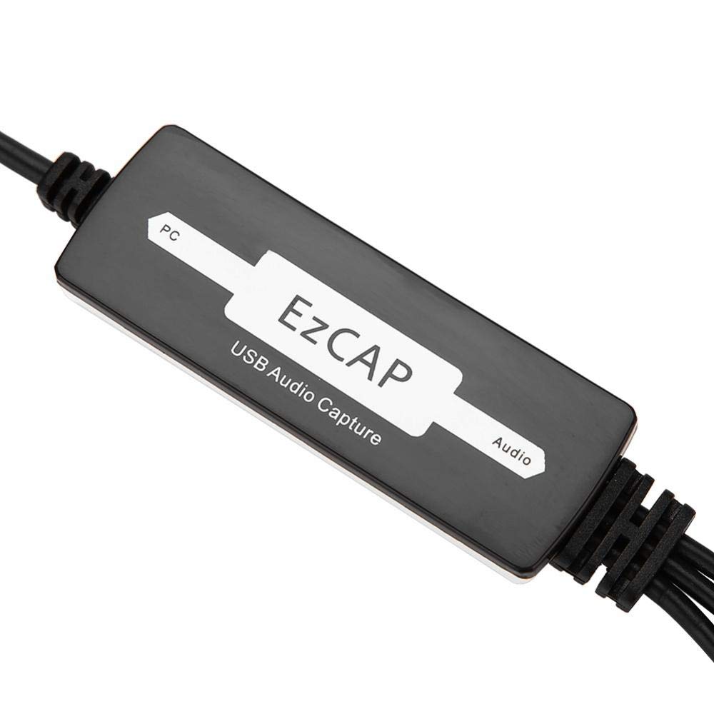 USB Audio Capture Card Audio Sound Grabber Recorder für Plattenspieler Kassetten auf MP3/WAV, Zweikanal-Stereo-Audio