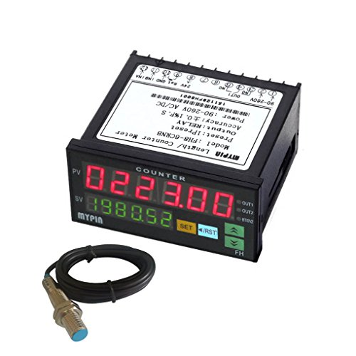 Elenxs MYPIN FH8-6CRNB 6 Digital Counter with Proximity Switch Sensor NPN Mini Electronic Length Batch Meter