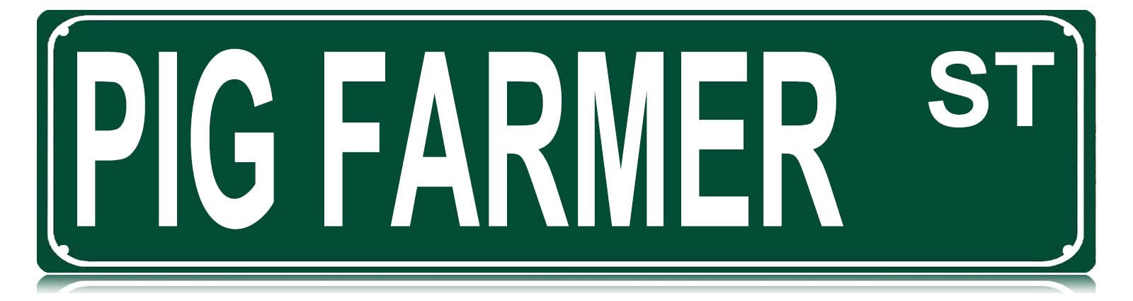 Gqwjksz Pig Farmer St Slim Tin Sign Street Funny Metal Sign Wall Decor For Bedroom Farm Home Bar Garage Man Cave Wall Art Gift 4" By 16"