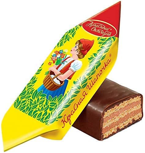 Krasnaya Shapochka Red Riding Hood, Praline Candy with Wafers and Chocolate, Russian Classic Sweets by Red October (500 g)