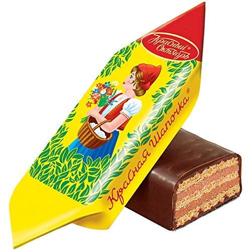 Krasnaya Shapochka Red Riding Hood, Praline Candy with Wafers and Chocolate, Russian Classic Sweets by Red October (500 g)