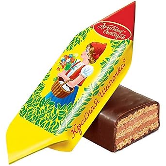 Krasnaya Shapochka Red Riding Hood, Praline Candy with Wafers and Chocolate, Russian Classic Sweets by Red October 500 g