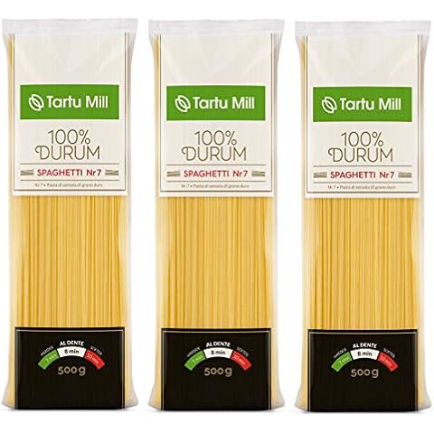 Spaghetti Nr7 Pasta Dry 100% Durum Premium Tartu Mill (x3 Spaghetti 500g) Cover