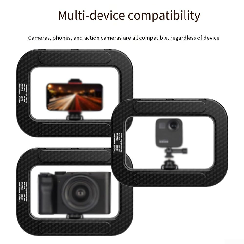 Luz de relleno para selfies de mano, luz recargable de 6600 mAh con relleno bicolor ajustable para fotografía de viajes/exteriores, luz de relleno portátil para selfies