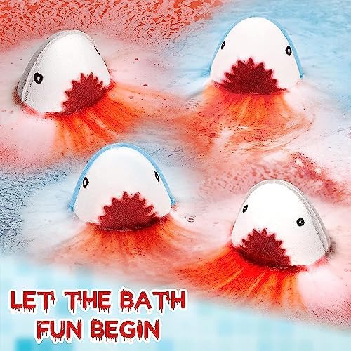 Miniatura 4 de Shark Bath Bomb-4.06 oz, bomba de baño de tiburón más nueva 2023, bombas de baño de burbujas de animales marinos, cero aditivos, cuidado hidratante