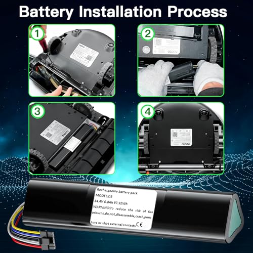 Image of 6800mAh Battery Replacement for Neato Botvac D7 D6 D5 D5 D4 D3 Series Robot Vacuums Cleaners