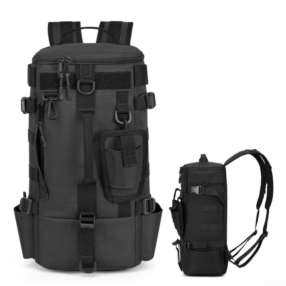 Mochila de pesca y camping con diseño abierto para viajes de aventura y rutas de senderismo