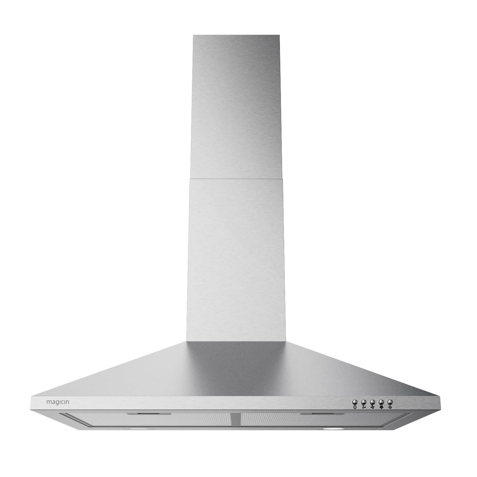 Wall Mount Range Hood 30 inch Stainless Steel, Ducted/Ductless Convertible Stove Vent Hood for Kitchen with LED Light,380CFM,3 Speed Exhaust Fan,Charcoal Filter - 1