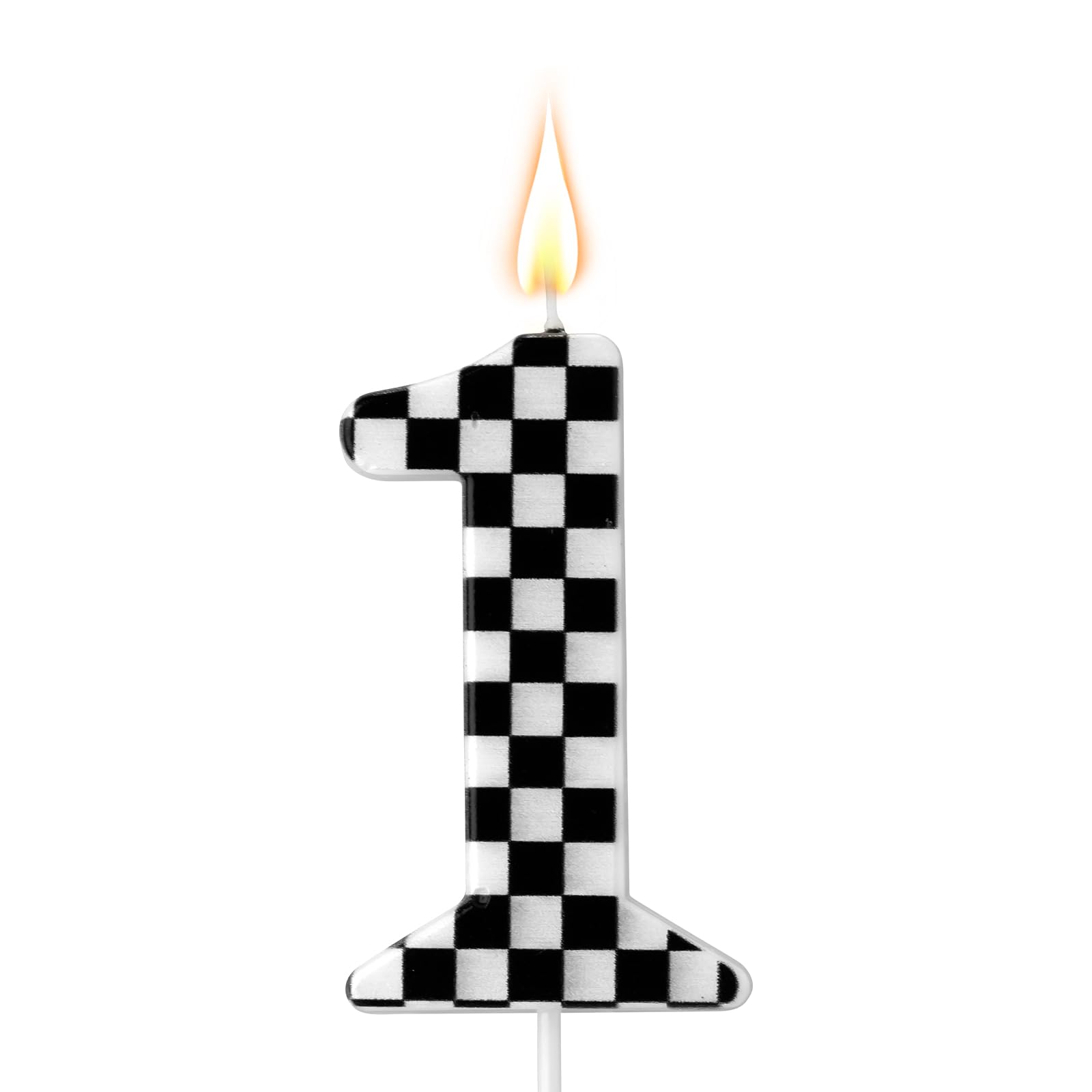 Numero 6 Candela 3d Candela Compleanno Tema Auto Da Corsa - Numero 6,  11.5cm, Decorazione Torta Bambini Ragazzi Festa, image size:1600x1600