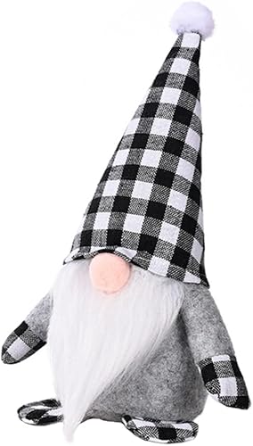 ABOOFAN Muñeca de gnomo, 1 pieza de elfo de escritorio, artesanía, delicada, gnomo de Navidad, encantador, para fiesta, adorna el hogar, mesa de