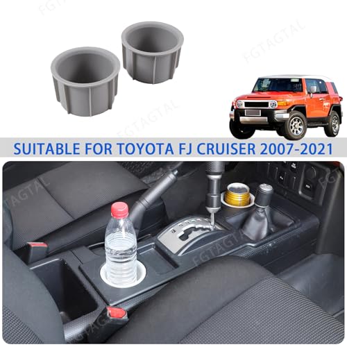 Portavasos para Toyota FJ Cruiser 2007-2021 2Pzs Gris miniatura 6