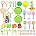 DOITEM - Juego de Juguetes de Varitas de Burbujas Surtidas, Varitas Coloridas para Hacer Burbujas con Plato de Inmersión, en Total de 45 Piezas