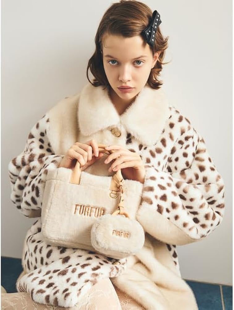 Amazon | [ファーファー] パッチワークエコファーミドルコート