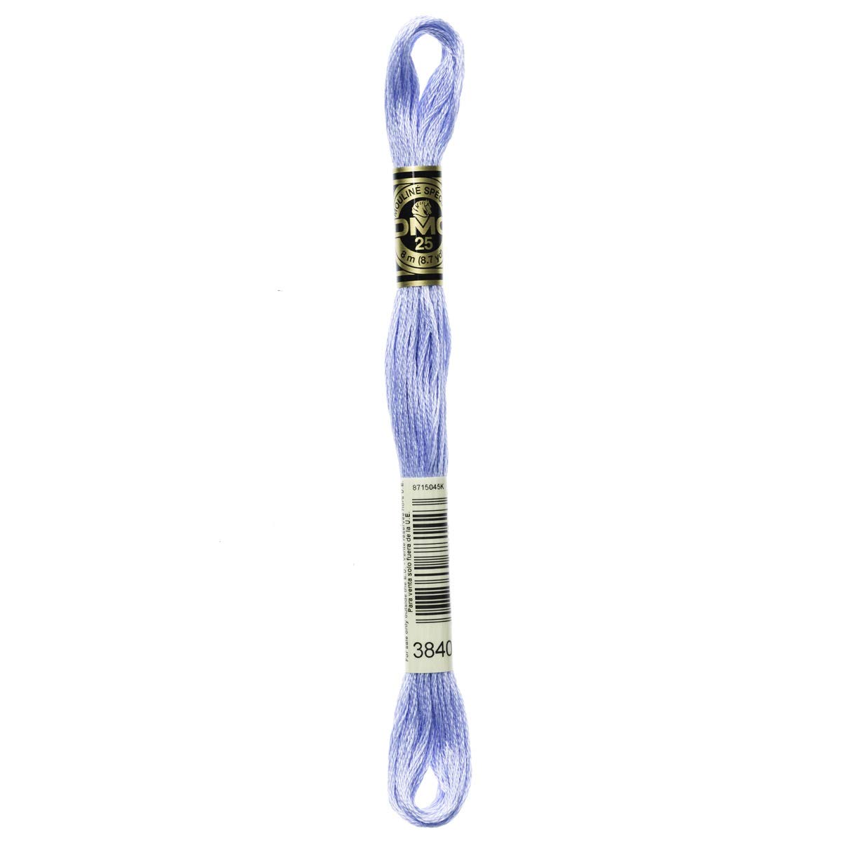 DMC Embroidery Floss Mouline Stranded Cotton Thread for Hand Embroidery and Sewing - Colour No: 3840-2 x 8m Skeins