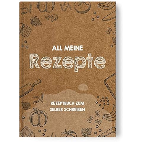 Rezeptbuch zum Selberschreiben Version 2 im praktischen A5 Format - Praktisch mit Register und Hardcover - Ideal auch als Geschenk - von Sophies Kartenwelt Cover