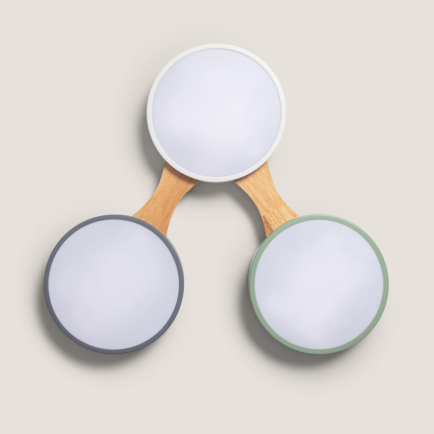 LEDKIA Plafón LED 30W Madera y Aluminio CCT Seleccionable Sams Multicolor | Ideal para Cocina, Comedor, Habitación