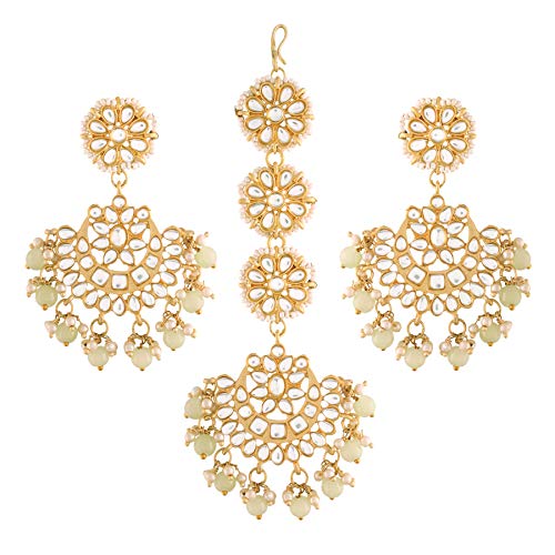 I Jewels 18K Gold Plated with Stunning Matte Finish Traditional K...