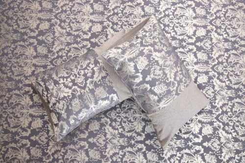 Image of Home- The Best is for You Cotton Self Design Pillow Covers Set of 2 (Blue Fiore)