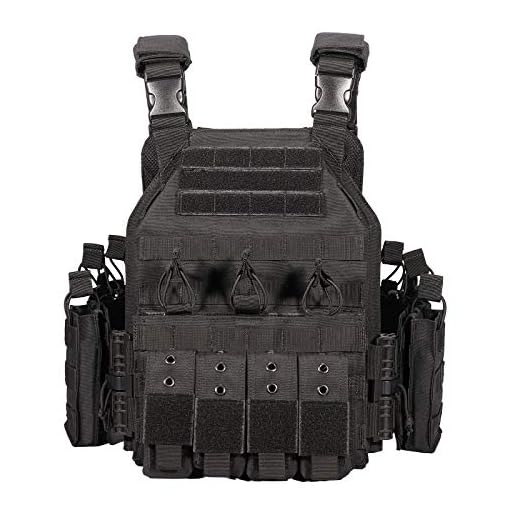 YAKEDA Quick Release Military Tactical Outdoor Vest for Men (Black)