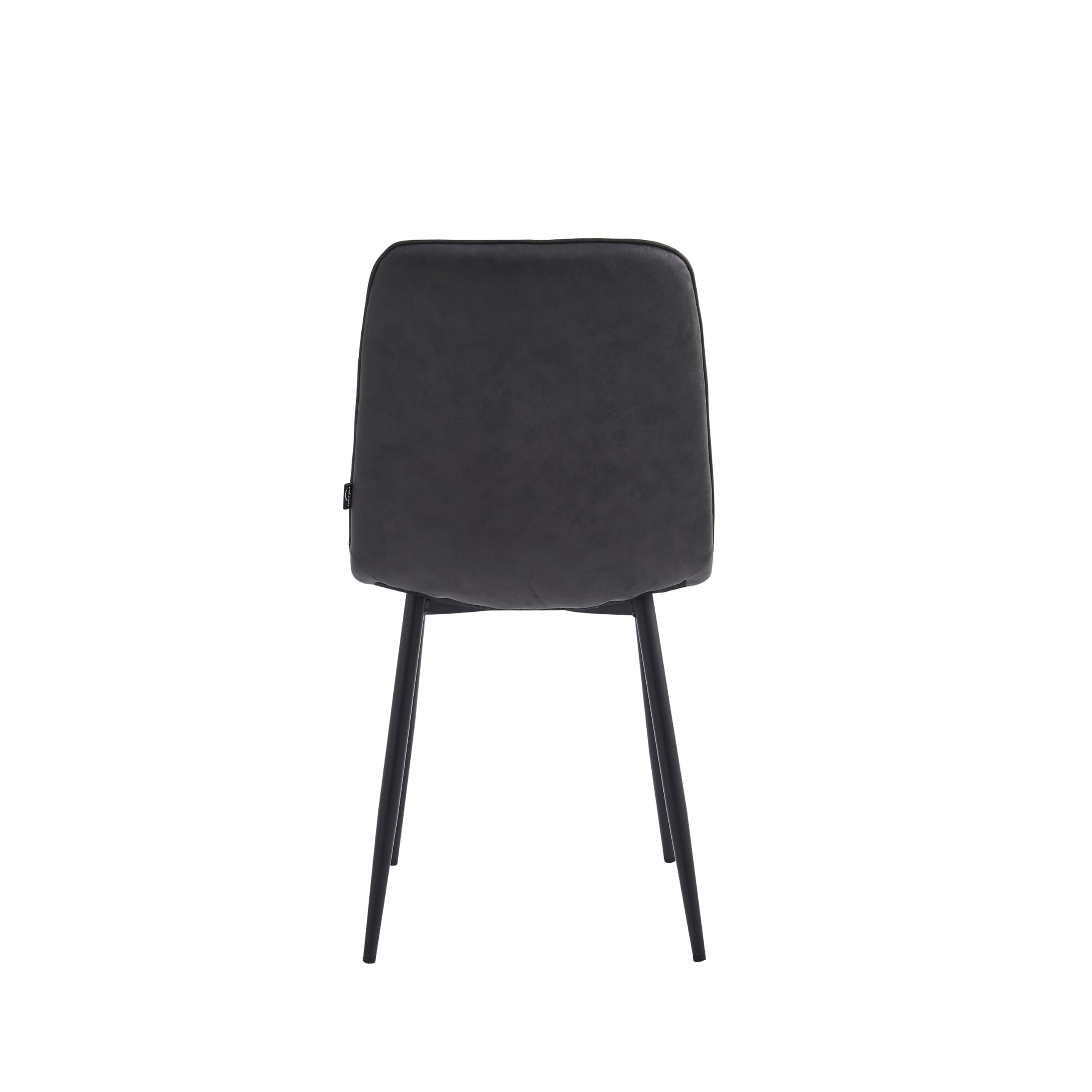 Chaises de Salle à Manger Ela, Lot de 2, Anthracite, Microfibre, Chaise de Cuisine, Pieds en métal Stable, Chaise Chambre à Coucher, Chaise Salon