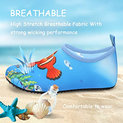 Image of ANLUKE Kids Boys Girls Water Shoes Barefoot Aqua Socks Fast Dry Beach Swim Outdoor Sports Shoes for Toddler