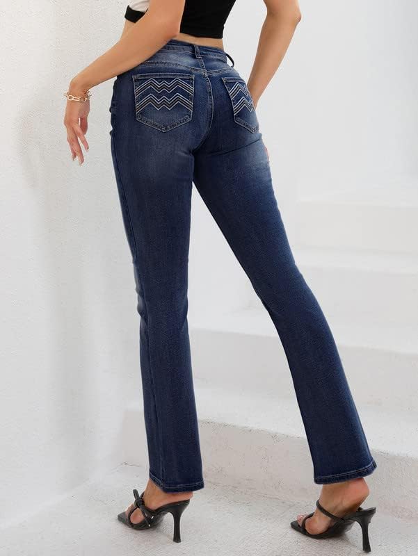 PEIHOT Women’s Jeans 90s Mid Rise Bootcut High Stretch Boot Cut Denim Pants Pantalones De Mujer