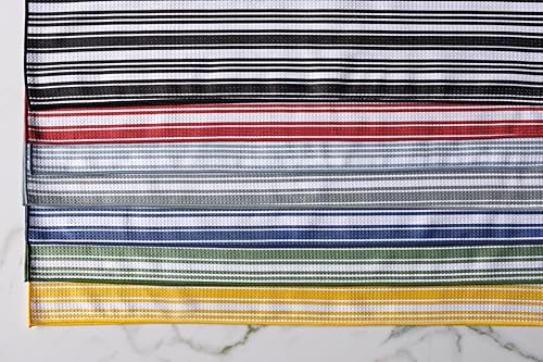 Image of Now Designs Red Collection Recycled Microfibre Dishtowel, W18 x L28in, Soft & Versatile Kitchen Towel