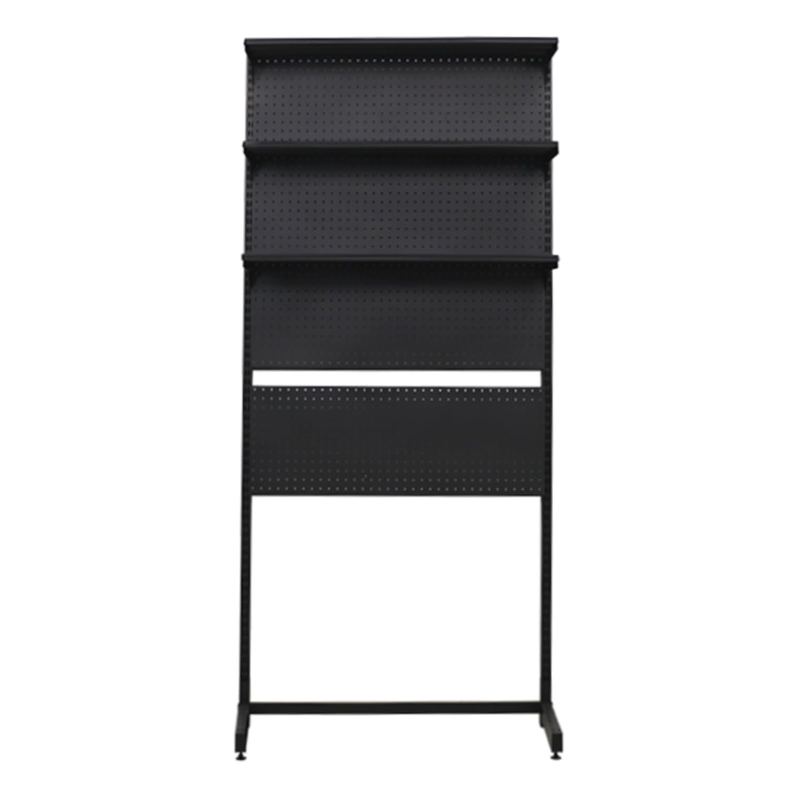 Estante Organizador de Escritorio para Dormitorio, estantería Multiusos para Libros, estantería de Tablero Perforado para Estudiantes (Negro, 92 cm)