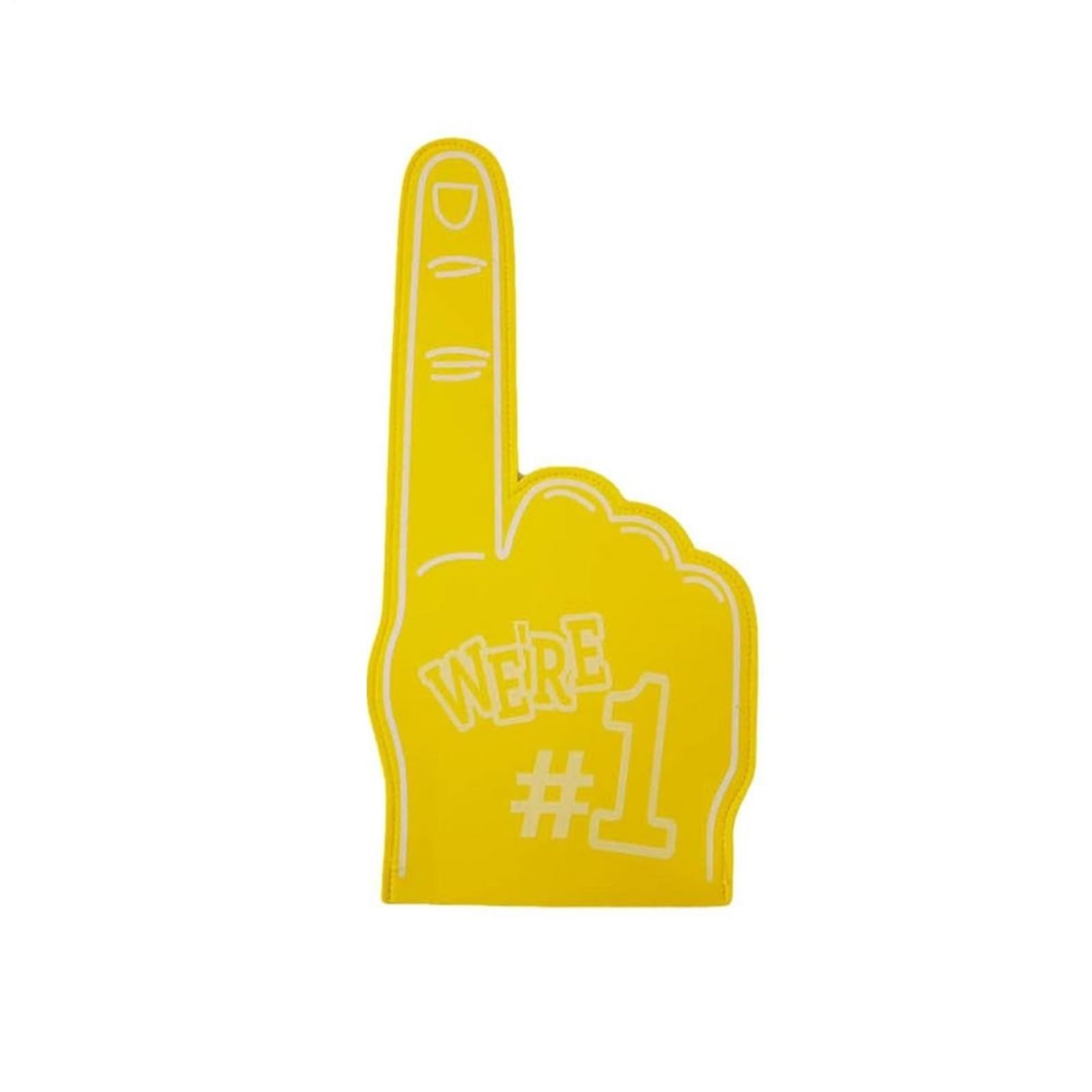 2pcs Large Foams Fingers Cheerleading Props Hand Sports Event Cheering Palm Party Comfortable Foam Fan Finger for Parties Celebration(Yellow)