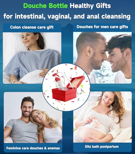 Image of Enema Kit for Clean - Anal Douche Anti Back-Flow with 3 Nozzle Tips - Douche for Women /Douches for Men - 600ml /20.29 OZ