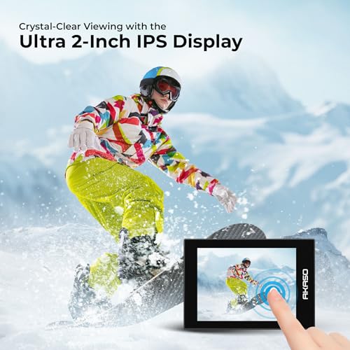 AKASO EK7000 Pro 4K30Fps 20Mp WiFi Action Camera with EIS Ultra Hd Underwater Camera 131Ft Waterproof Camera Remote Control 4X Zoom Support External Microphone-Black (Image - 3)