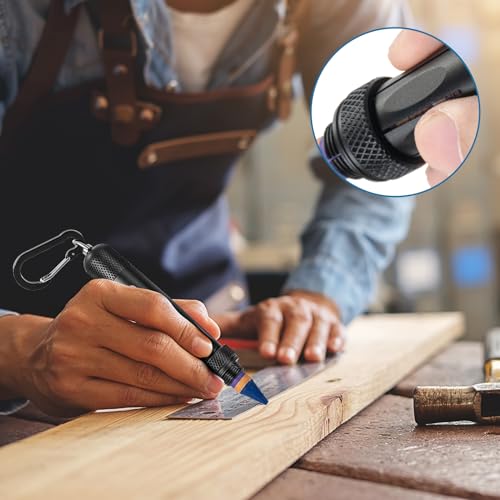 lumber crayon holder for 1234 round or hexagonal crayonsferro rods industrial heavy duty carpenterconstruction aluminum crayon holder black