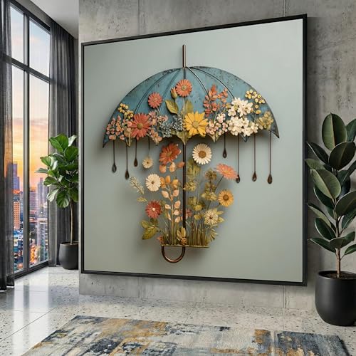 Toile murale vintage florale pour créer un salon rustique et cosy
